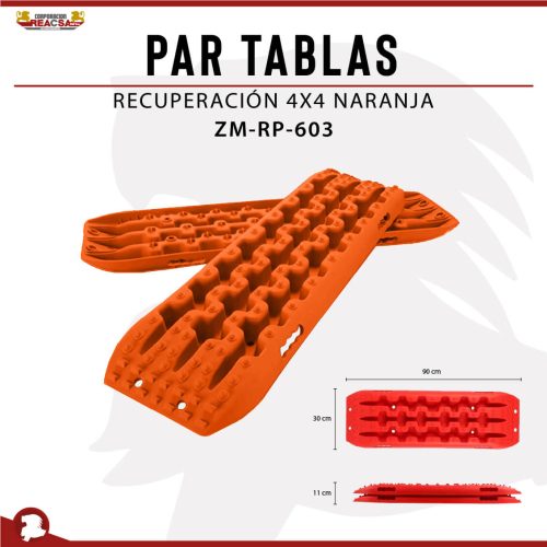PAR TABLAS RECUPERACION 4X4 NARANJA