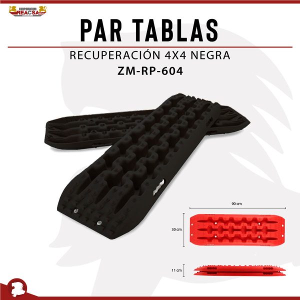 PAR TABLAS RECUPERACION 4X4 NEGRA
